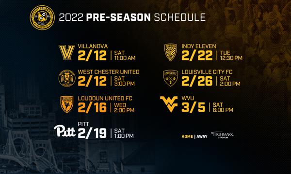 Preseason Schedule Loaded With Home Matches Announced Pittsburgh Riverhounds Sc