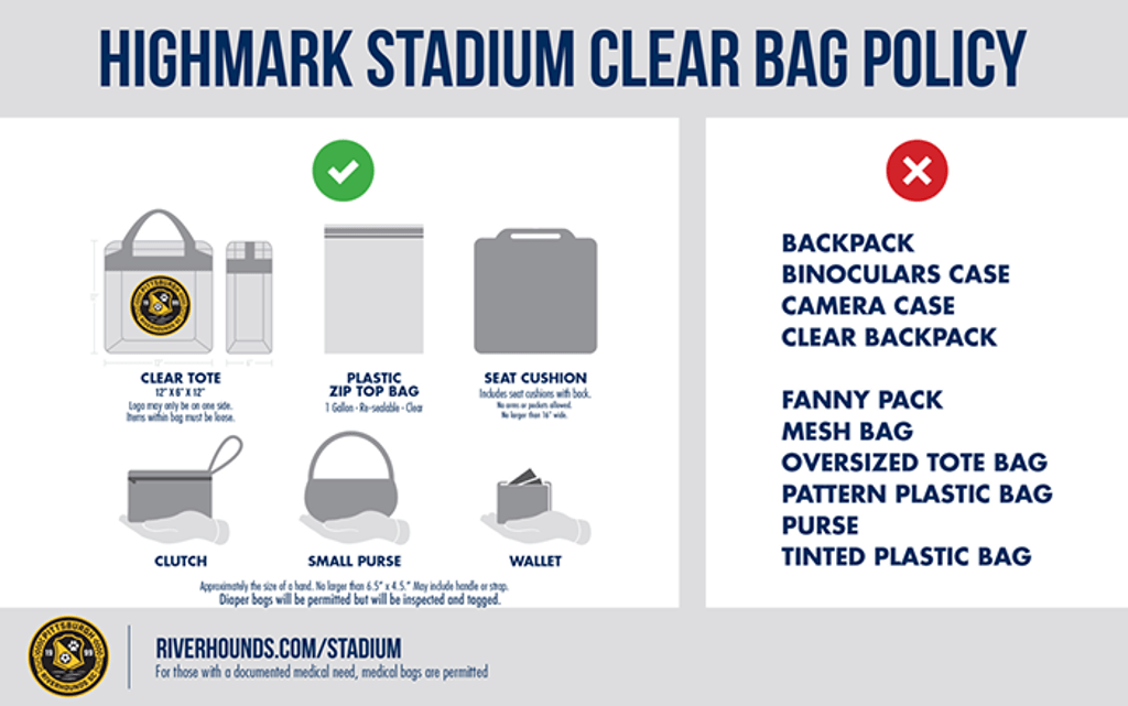 Pitt Panthers Blue Stadium Approved Clear Bag