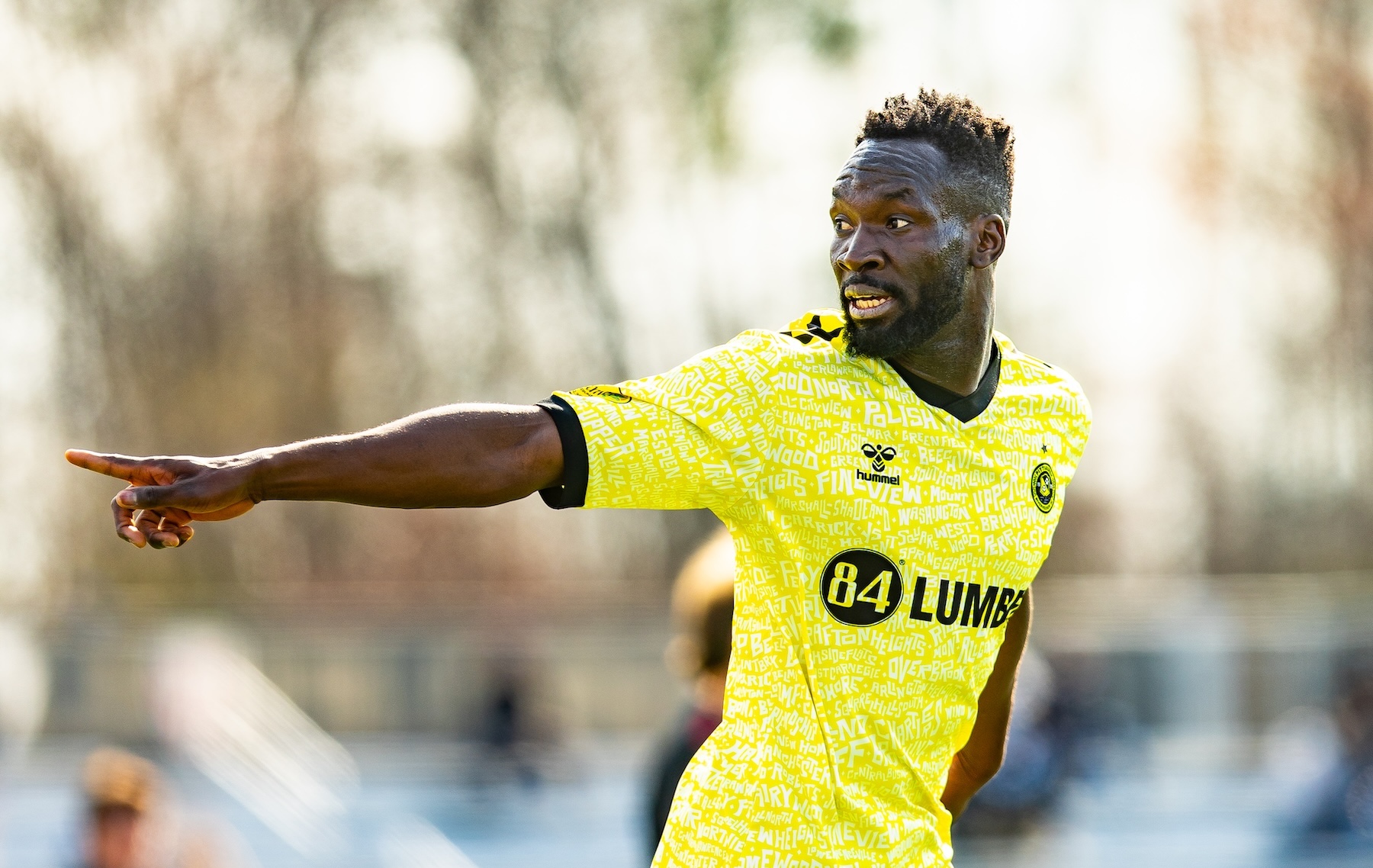 Albert Dikwa was one of three Riverhounds players named in the USL Championship weekly honors for Week 2 of 2026. (Photo: Mallory Neil/Riverhounds SC)
