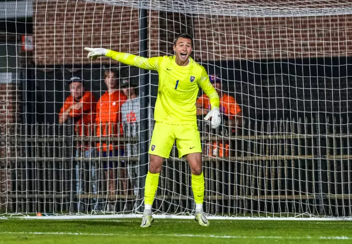 Pitt goalkeeper Jack Moxom is one of two Panthers set to join Pittsburgh Riverhounds 2 for the 2026 USL League Two season. (Photo: Pitt Athletics)