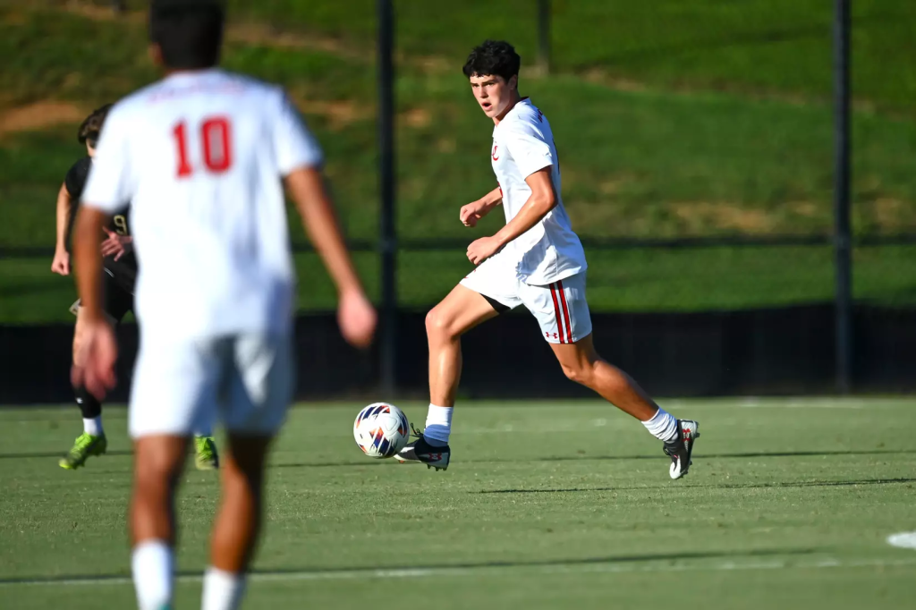 Davidson defender Brady McGlone is one of two Wildcats players set to suit up for Pittsburgh Riverhounds 2 in the team's inaugural USL League Two season. (Photo: Tim Cowie/Davidsonphotos.com)