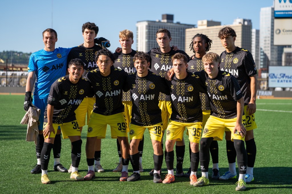 The Pittsburgh Riverhounds 2 starting 11 ahead of the team's match against FC Buffalo on June 3, 2026 at F.N.B. Stadium in Pittsburgh. (Photo: Ian Simms/Riverhounds SC)