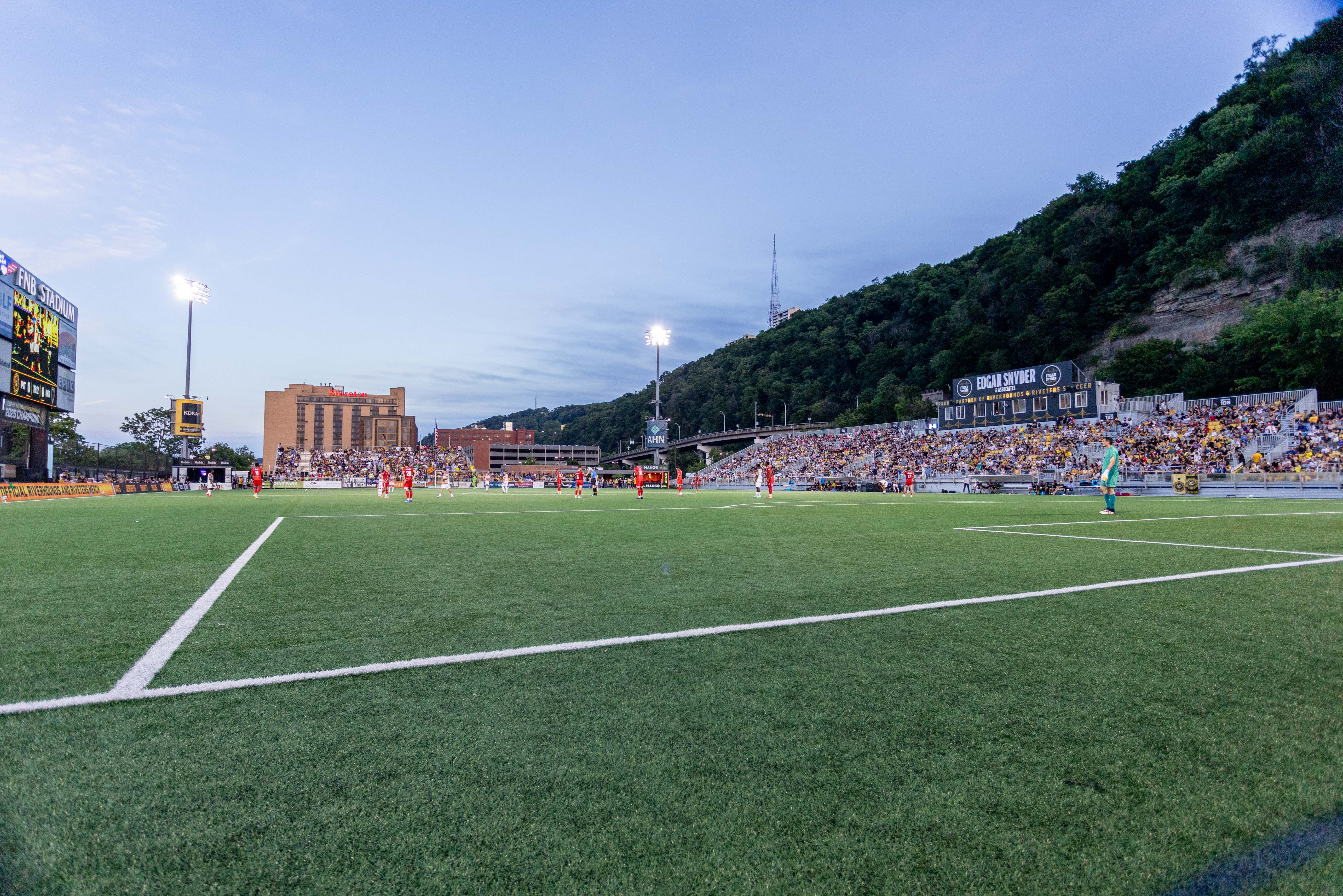 Grandstand seating view