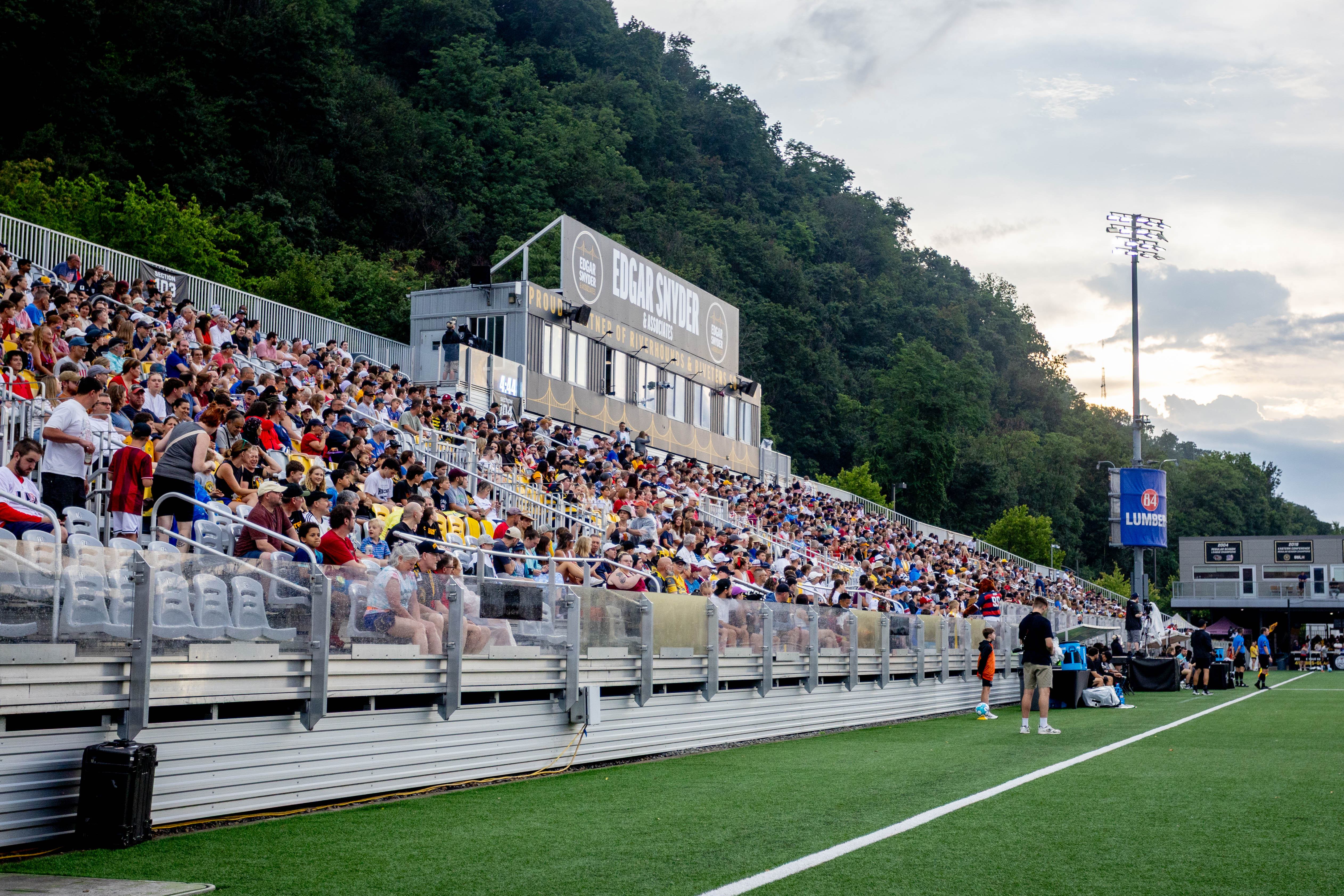 Grandstand seating view
