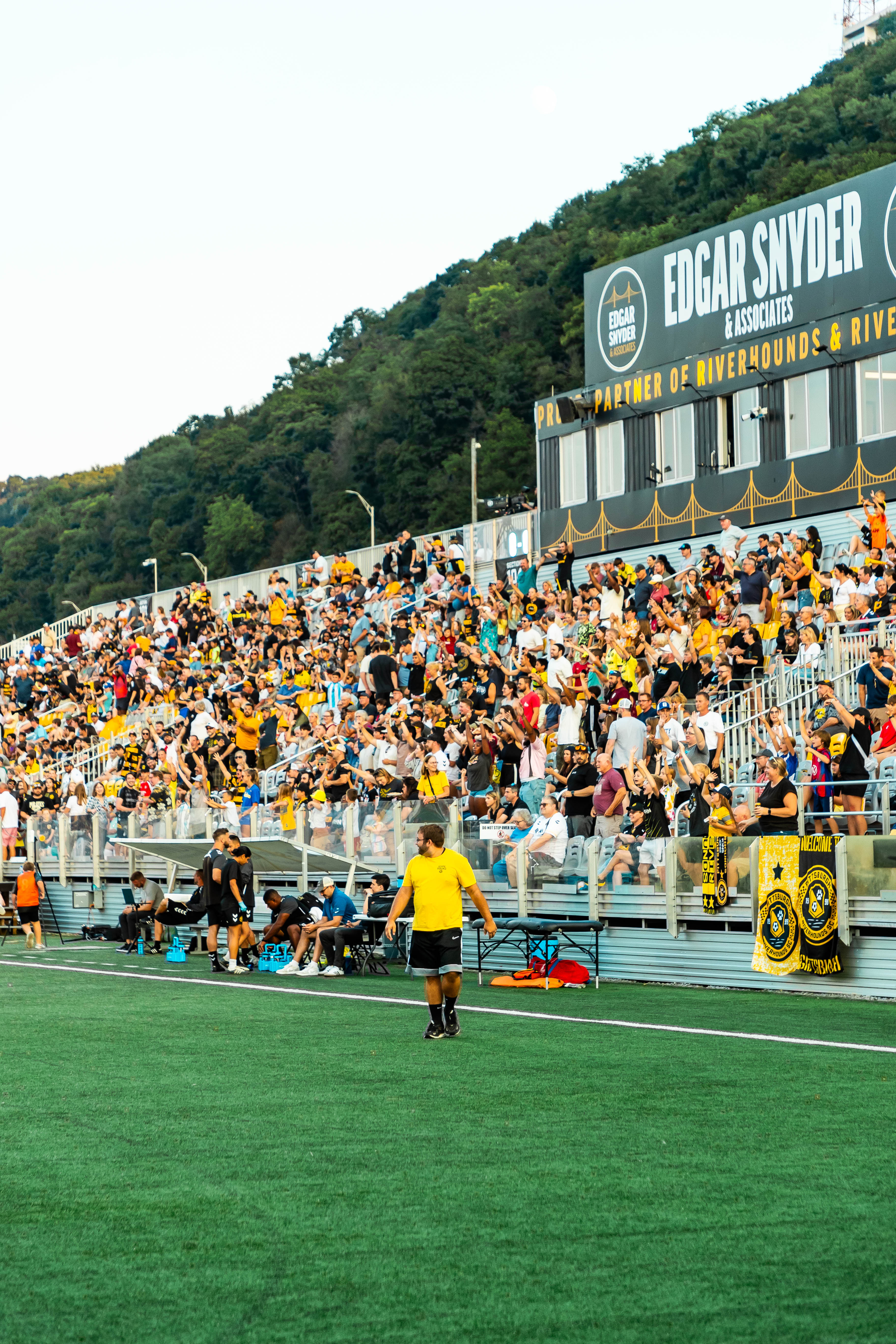 Grandstand seating view